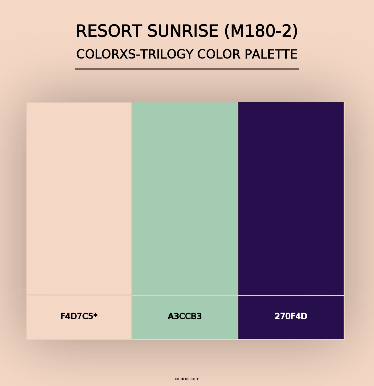 Resort Sunrise (M180-2) - Colorxs Trilogy Palette