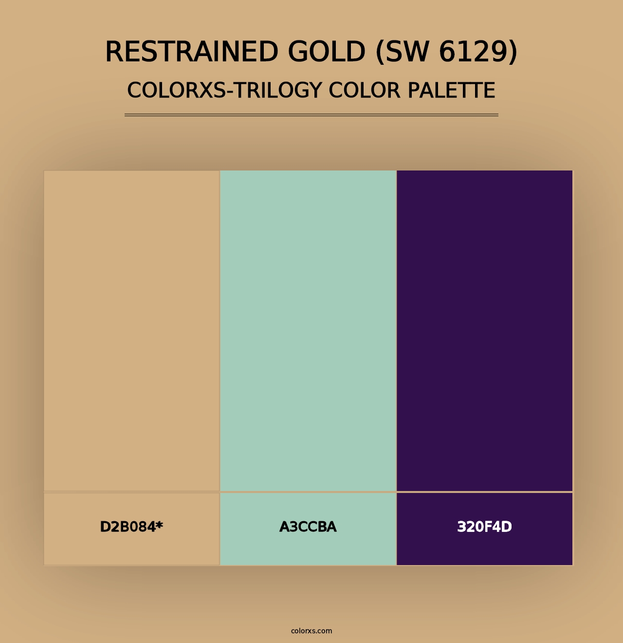 Restrained Gold (SW 6129) - Colorxs Trilogy Palette