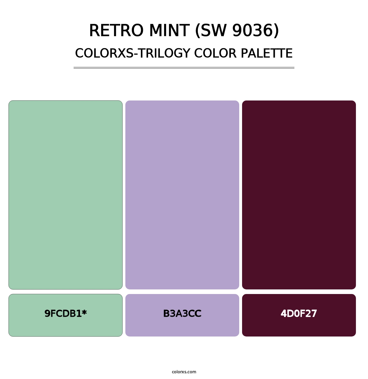 Retro Mint (SW 9036) - Colorxs Trilogy Palette