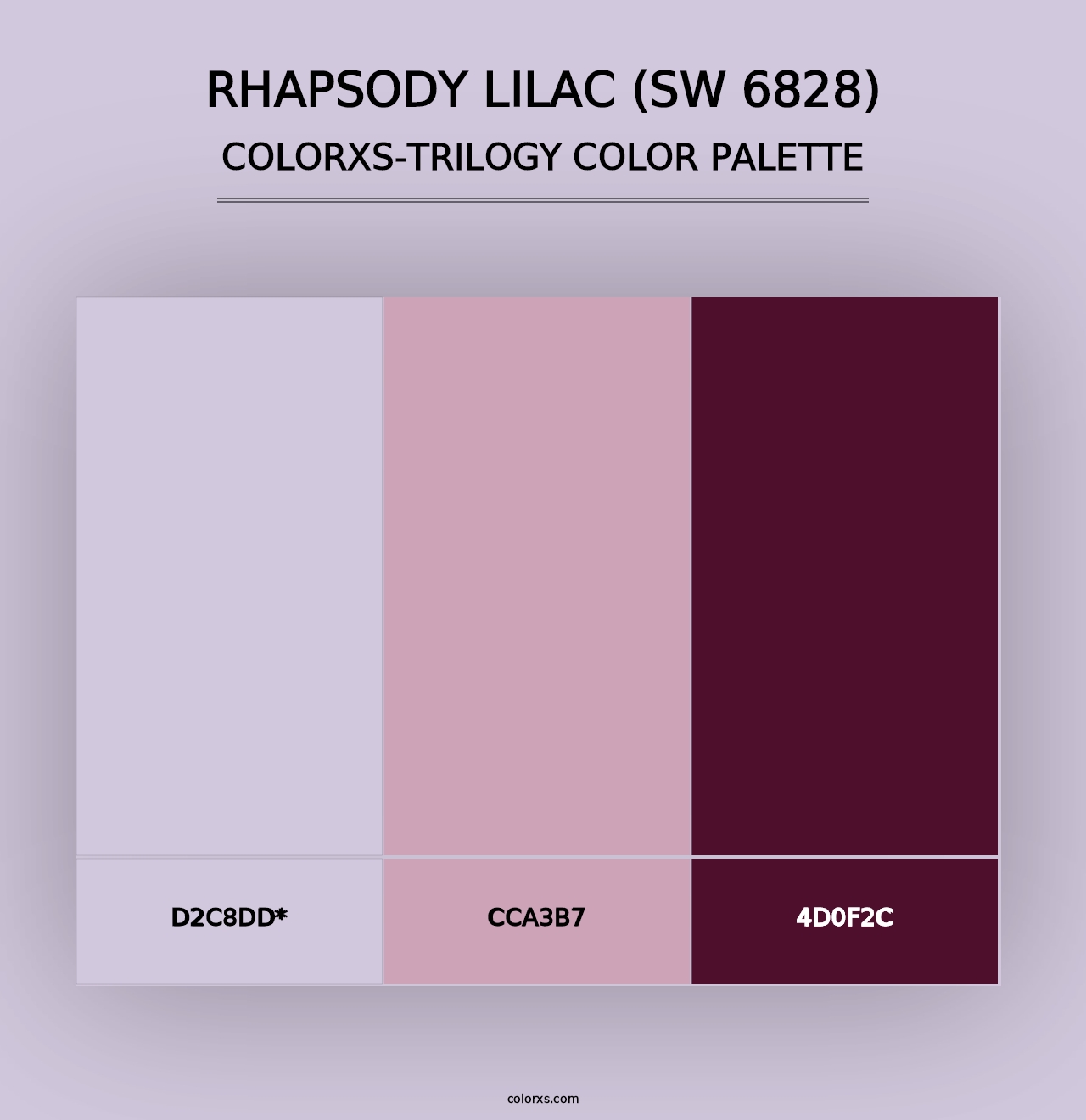 Rhapsody Lilac (SW 6828) - Colorxs Trilogy Palette