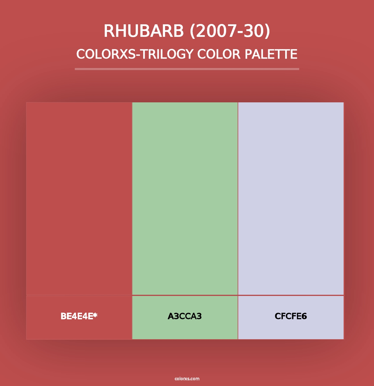 Rhubarb (2007-30) - Colorxs Trilogy Palette