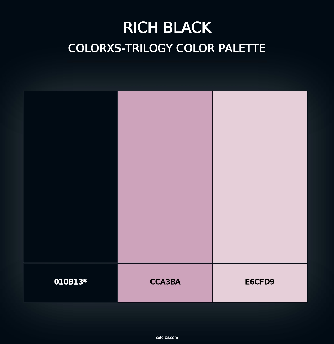 Rich Black - Colorxs Trilogy Palette