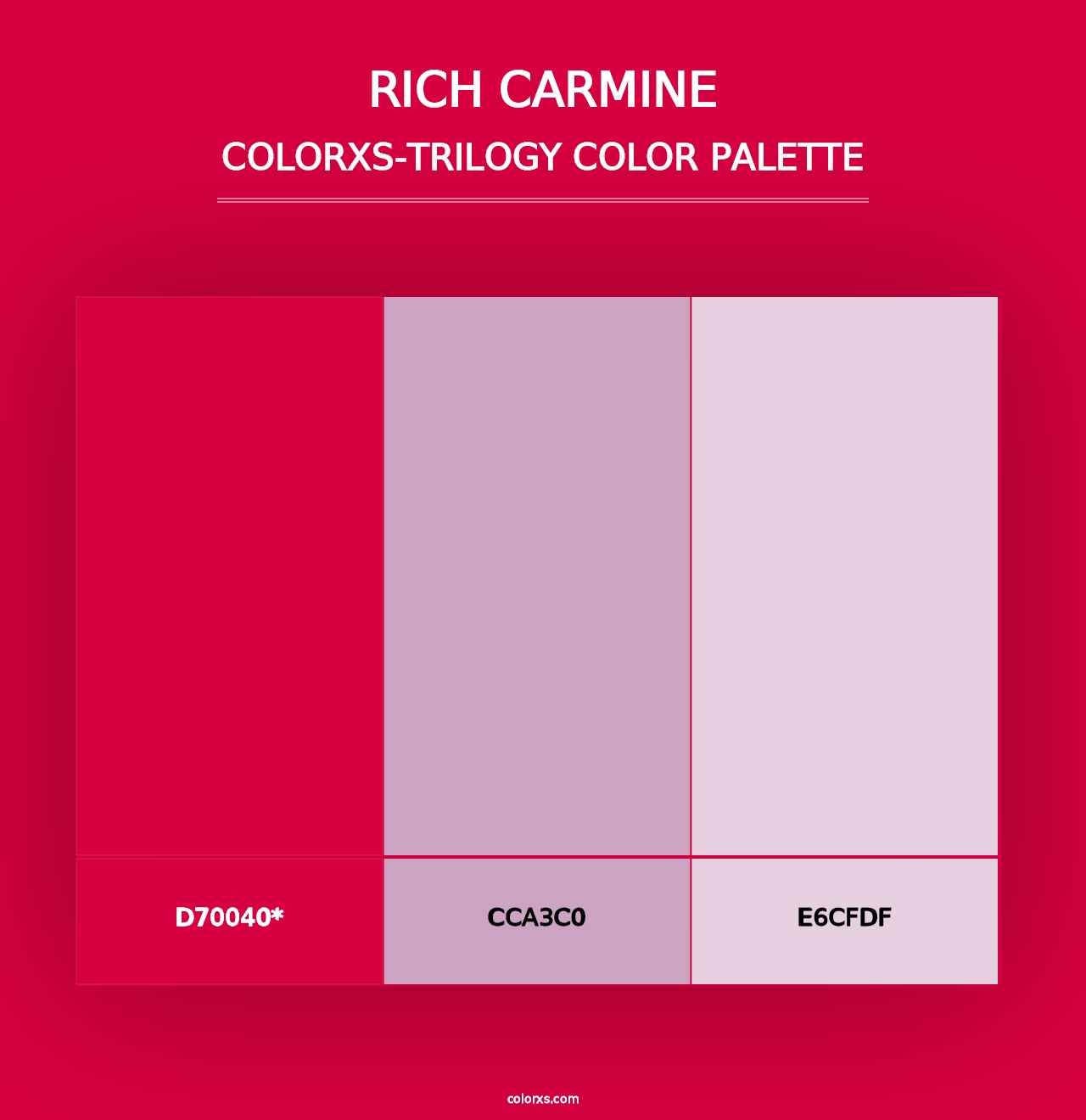 Rich Carmine - Colorxs Trilogy Palette