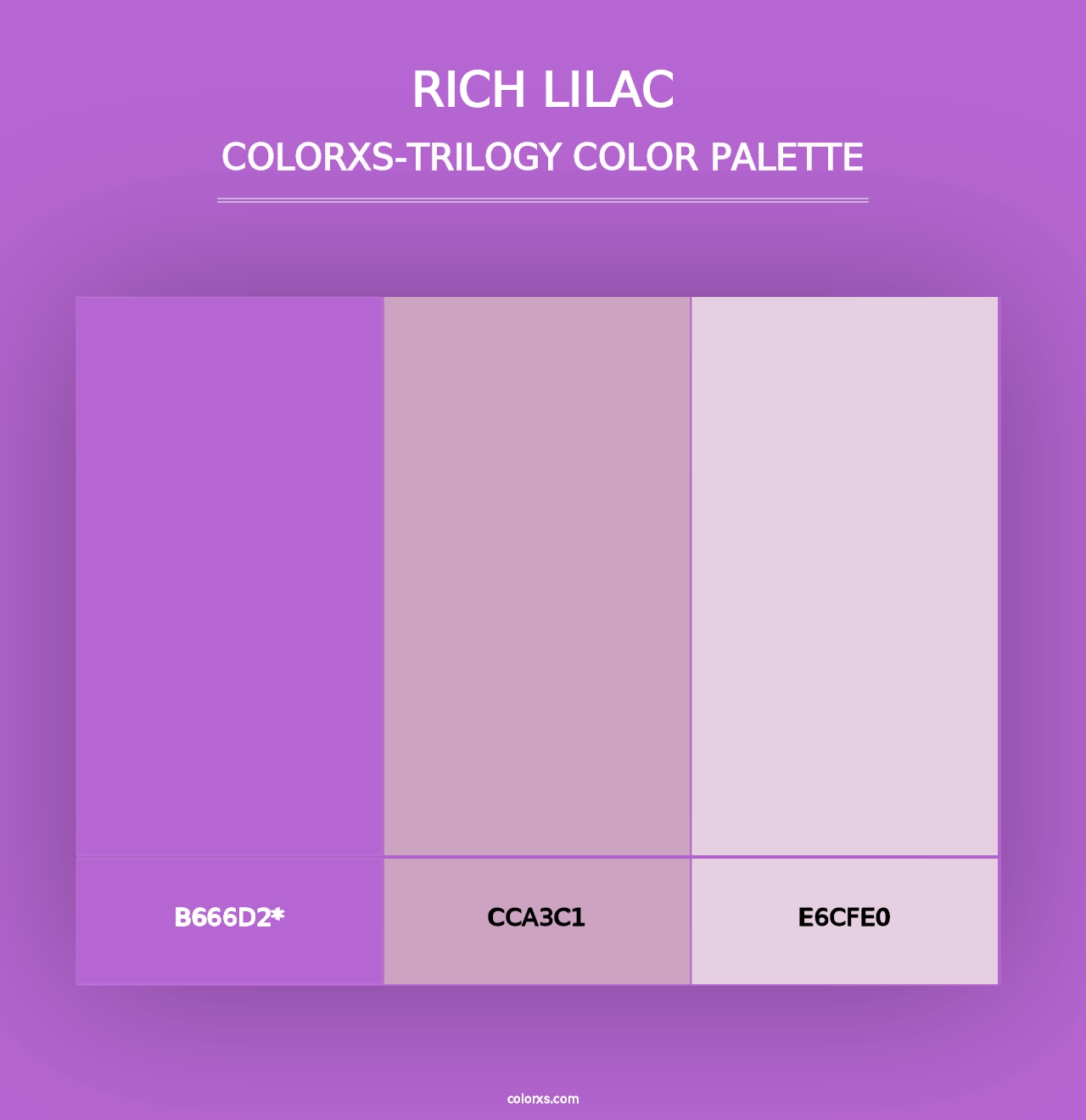 Rich Lilac - Colorxs Trilogy Palette