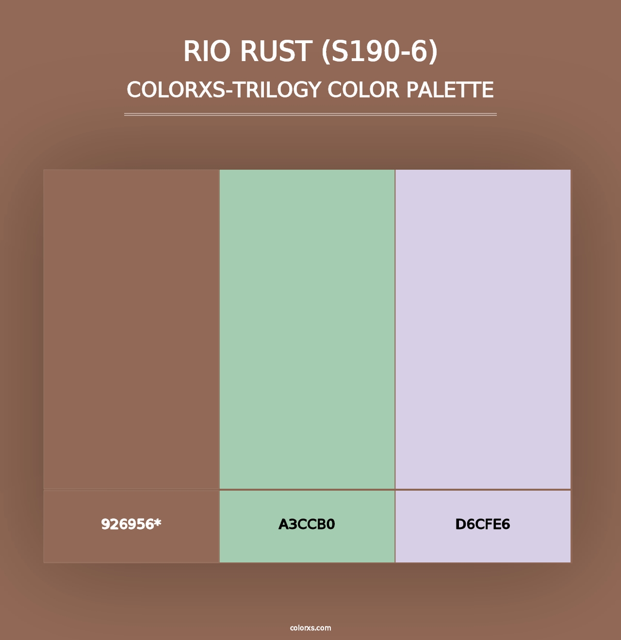 Rio Rust (S190-6) - Colorxs Trilogy Palette