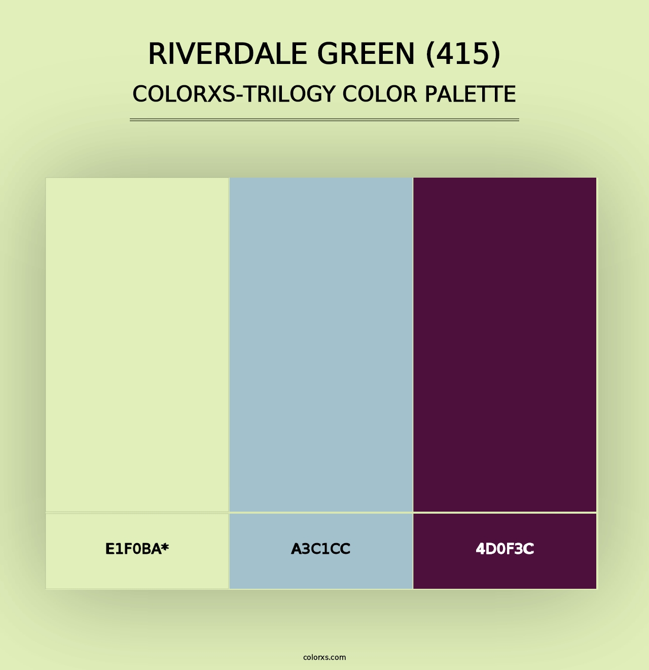 Riverdale Green (415) - Colorxs Trilogy Palette