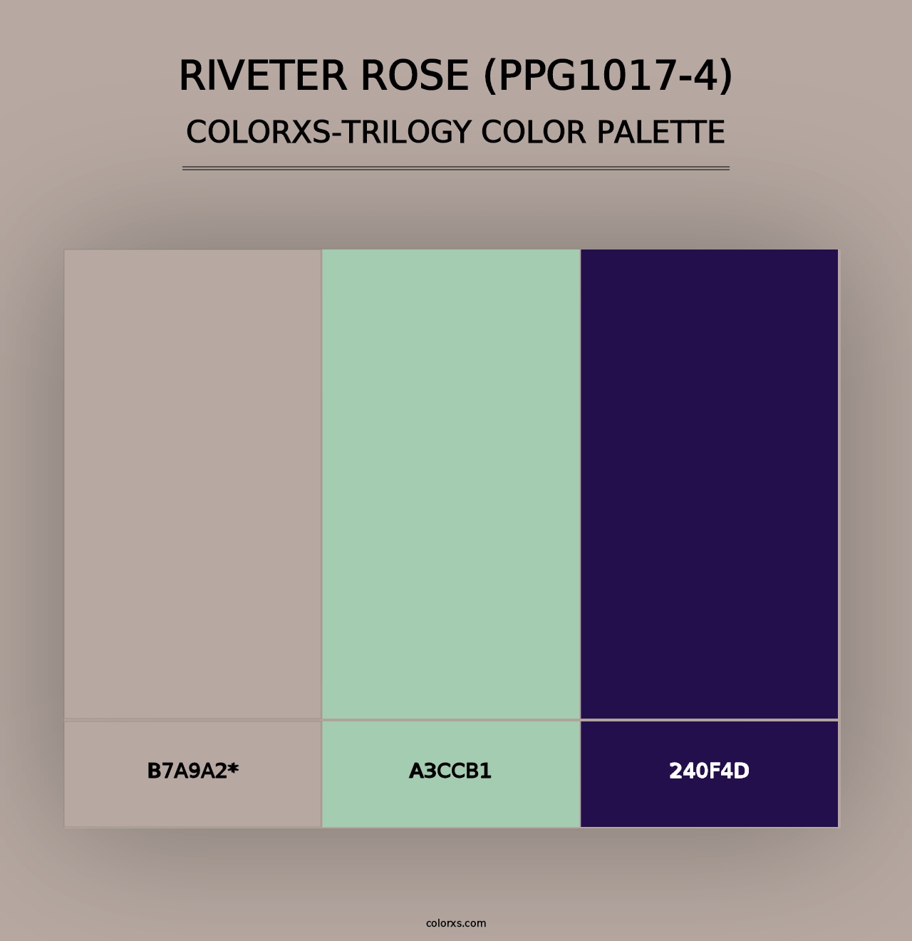 Riveter Rose (PPG1017-4) - Colorxs Trilogy Palette