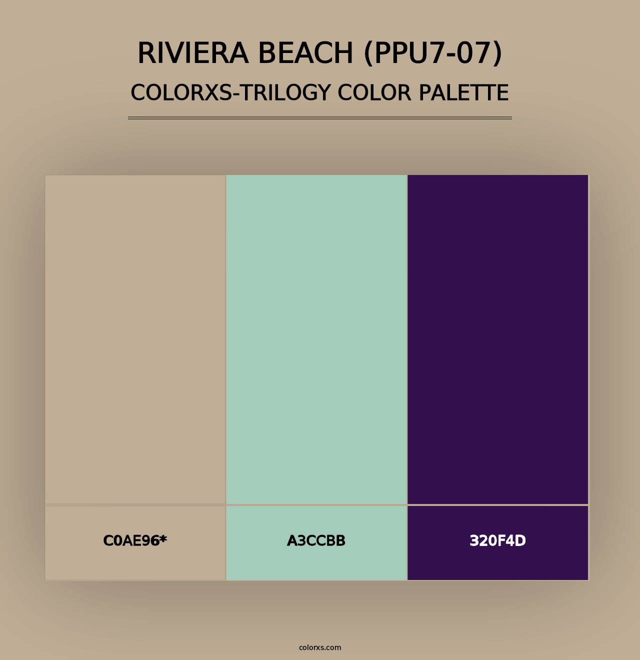 Riviera Beach (PPU7-07) - Colorxs Trilogy Palette