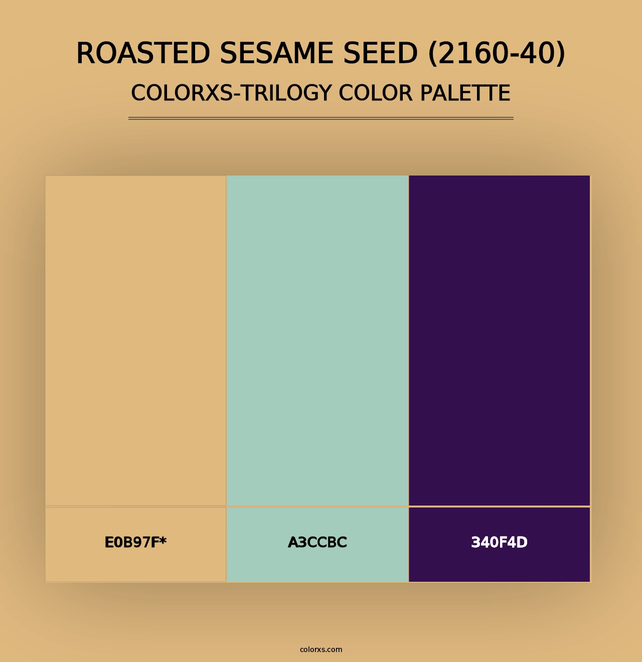 Roasted Sesame Seed (2160-40) - Colorxs Trilogy Palette