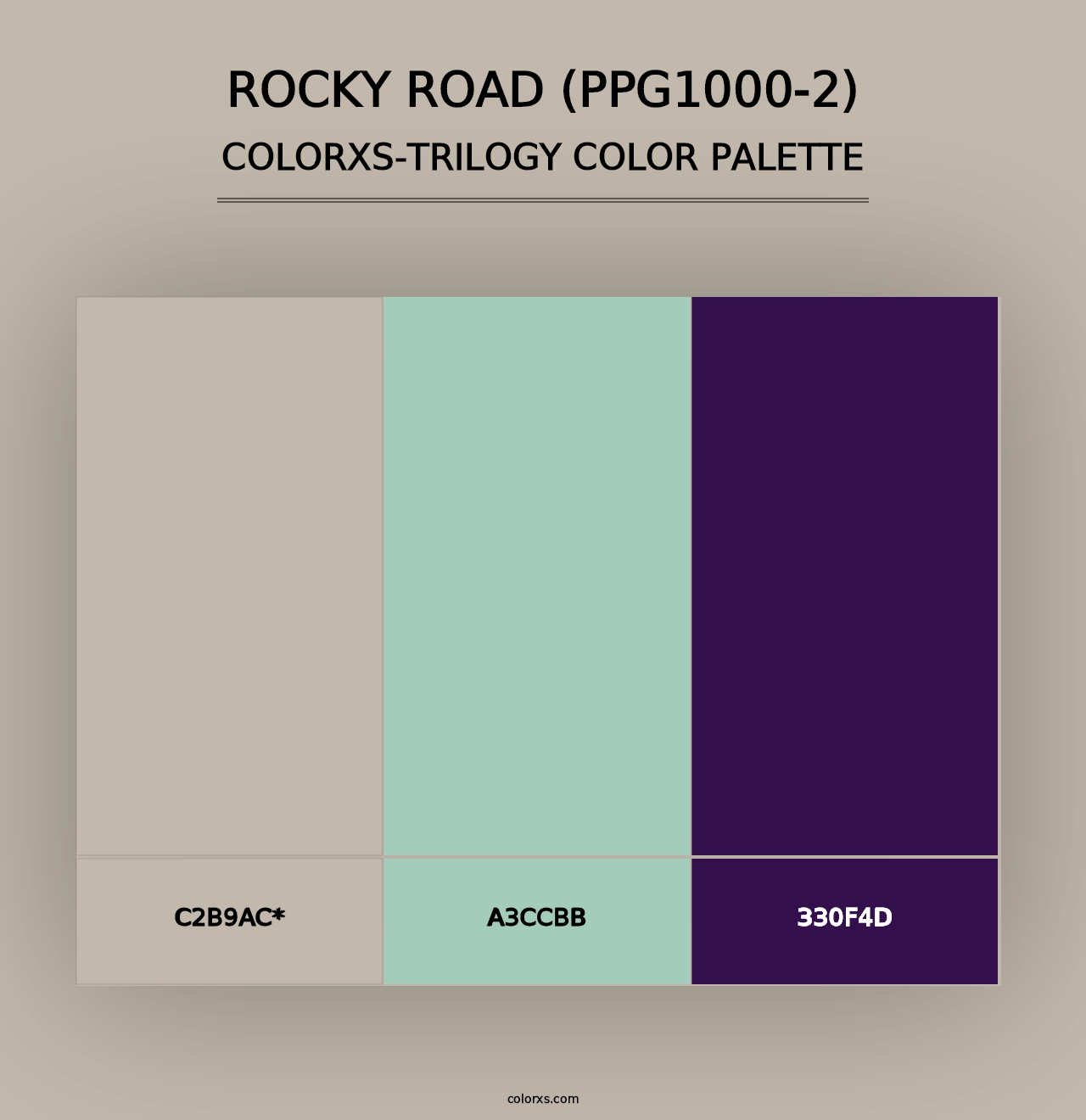 Rocky Road (PPG1000-2) - Colorxs Trilogy Palette