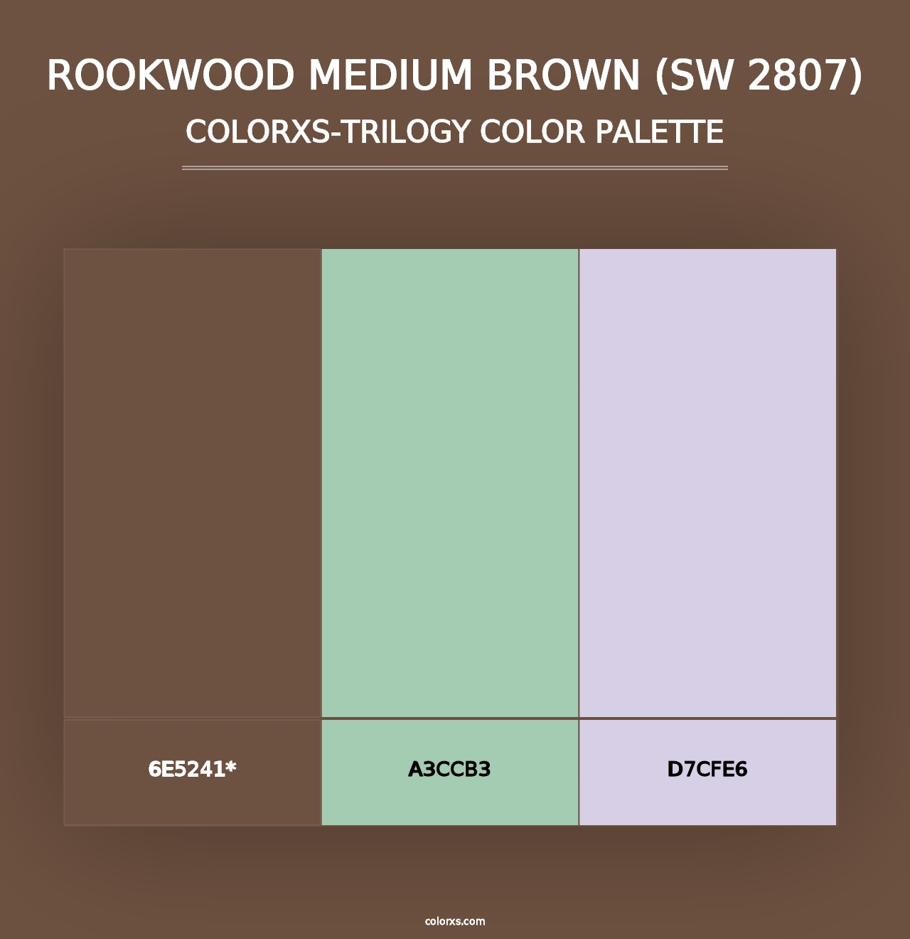 Rookwood Medium Brown (SW 2807) - Colorxs Trilogy Palette