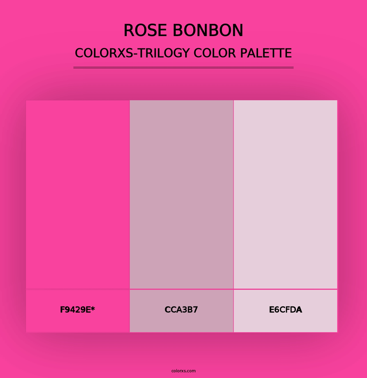 Rose Bonbon - Colorxs Trilogy Palette