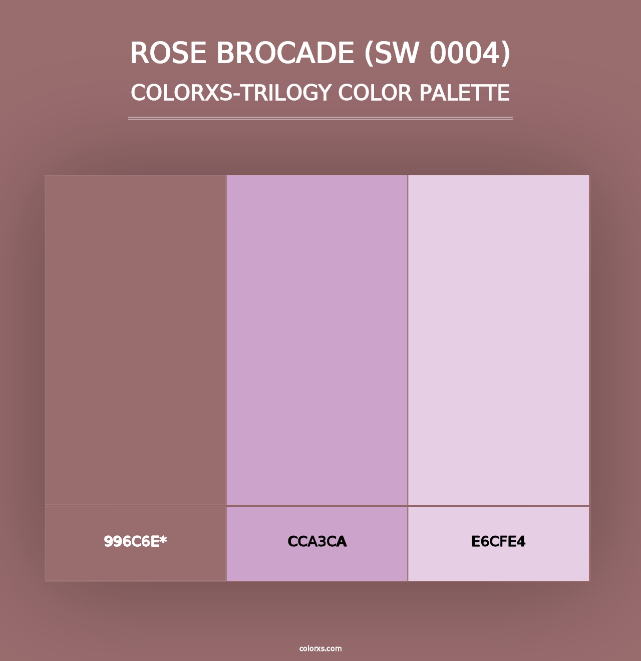 Rose Brocade (SW 0004) - Colorxs Trilogy Palette