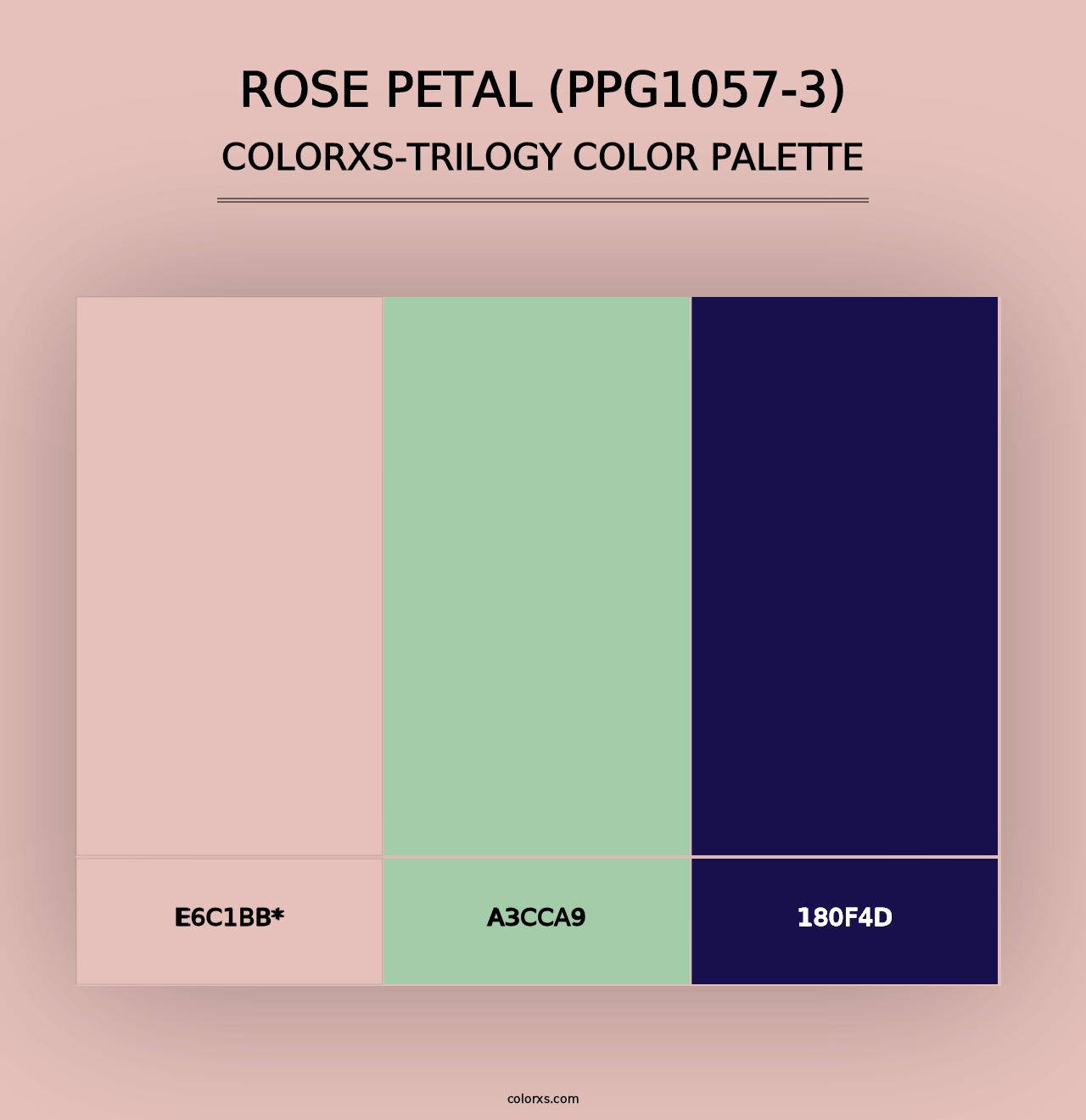 Rose Petal (PPG1057-3) - Colorxs Trilogy Palette