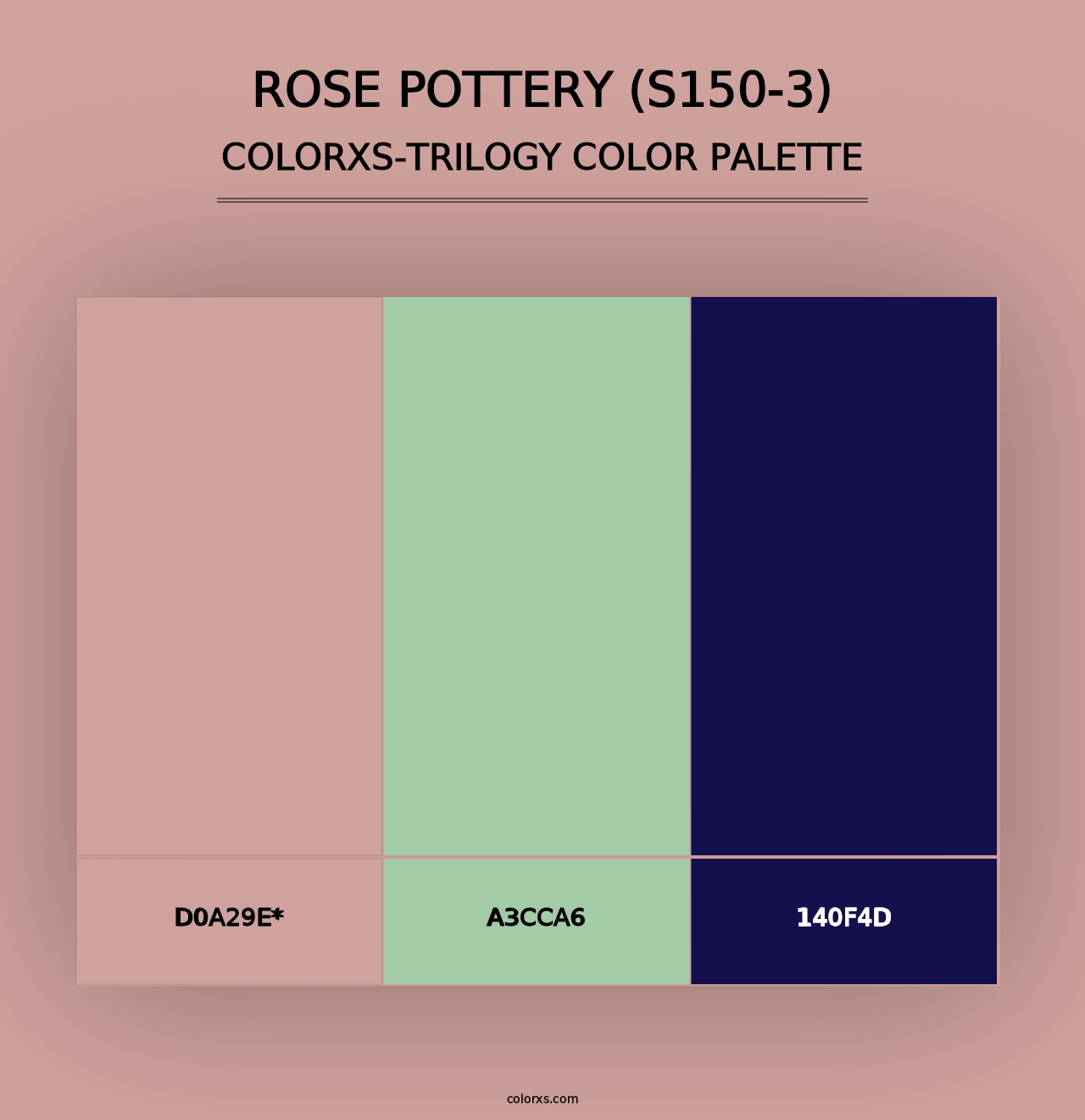 Rose Pottery (S150-3) - Colorxs Trilogy Palette