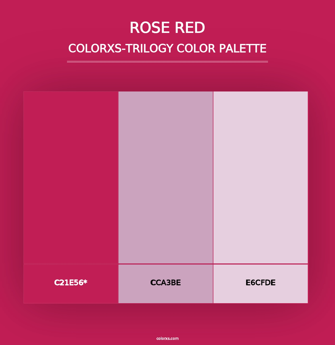 Rose Red - Colorxs Trilogy Palette