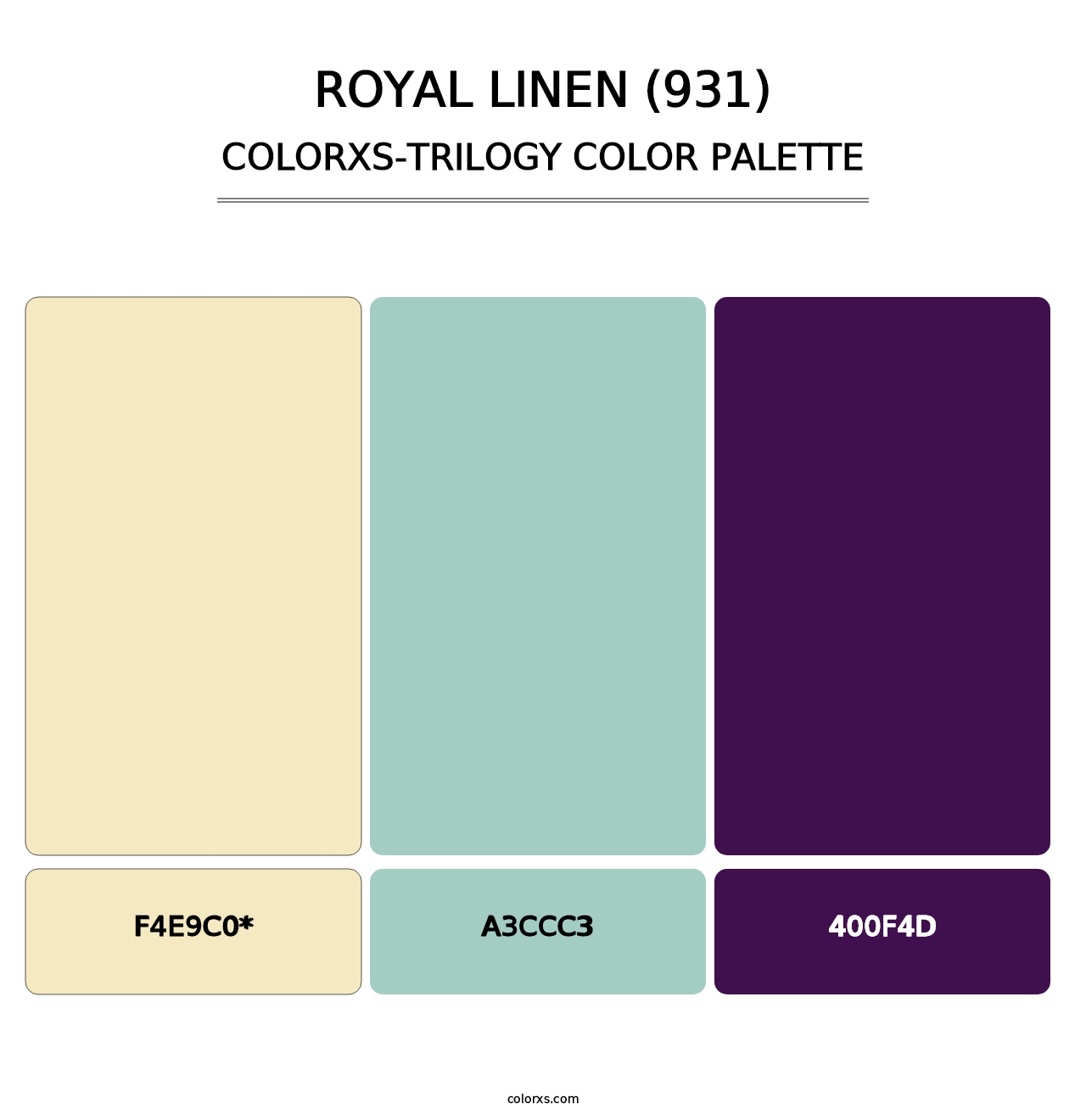 Royal Linen (931) - Colorxs Trilogy Palette