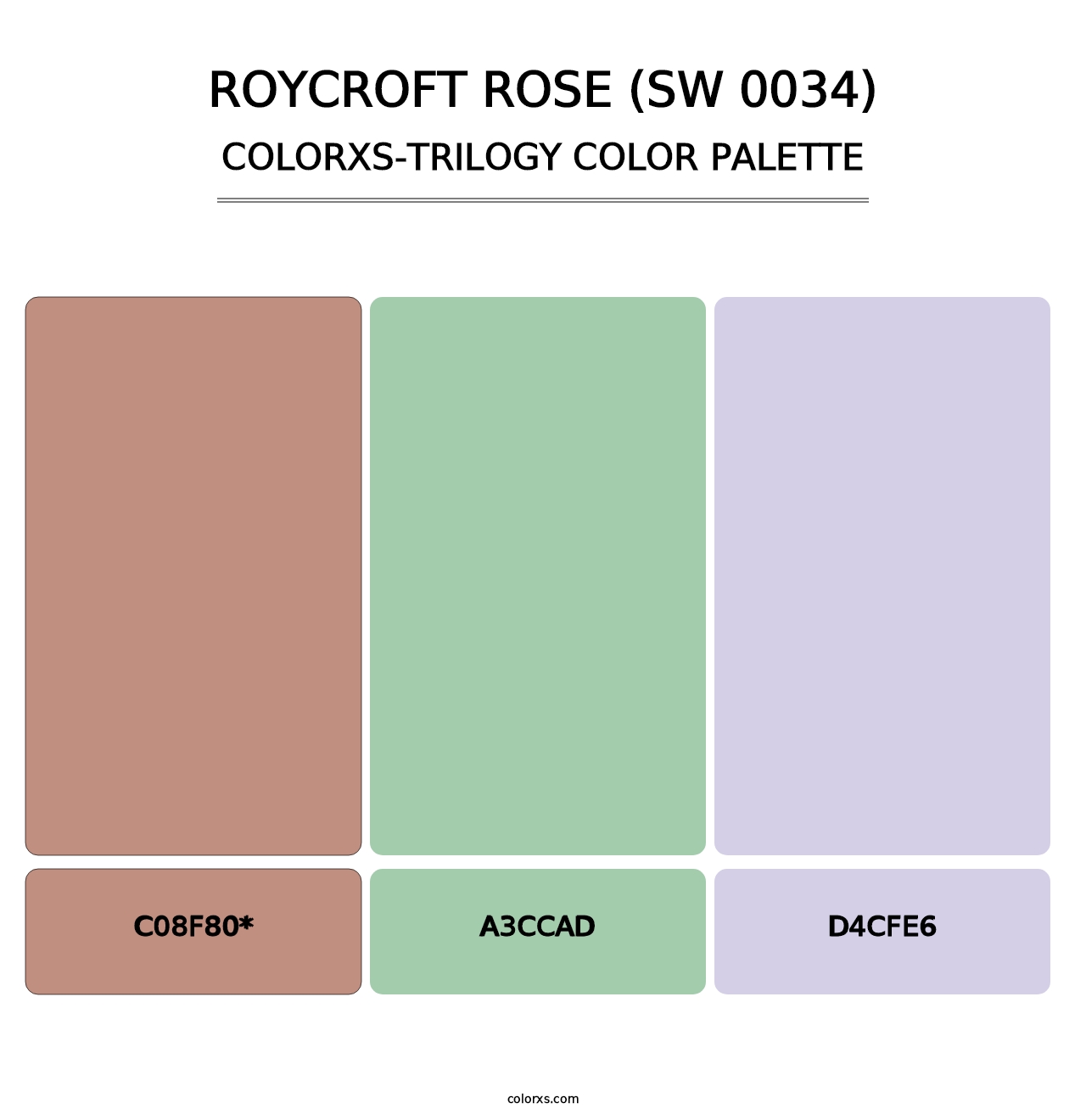 Roycroft Rose (SW 0034) - Colorxs Trilogy Palette