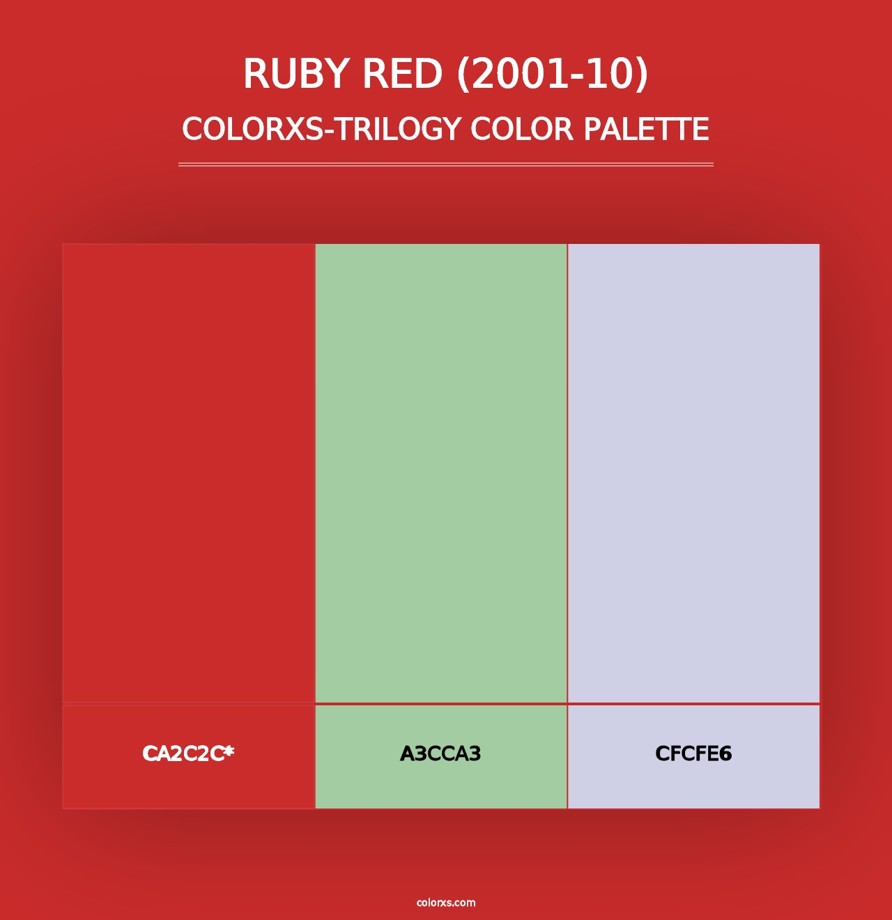 Ruby Red (2001-10) - Colorxs Trilogy Palette