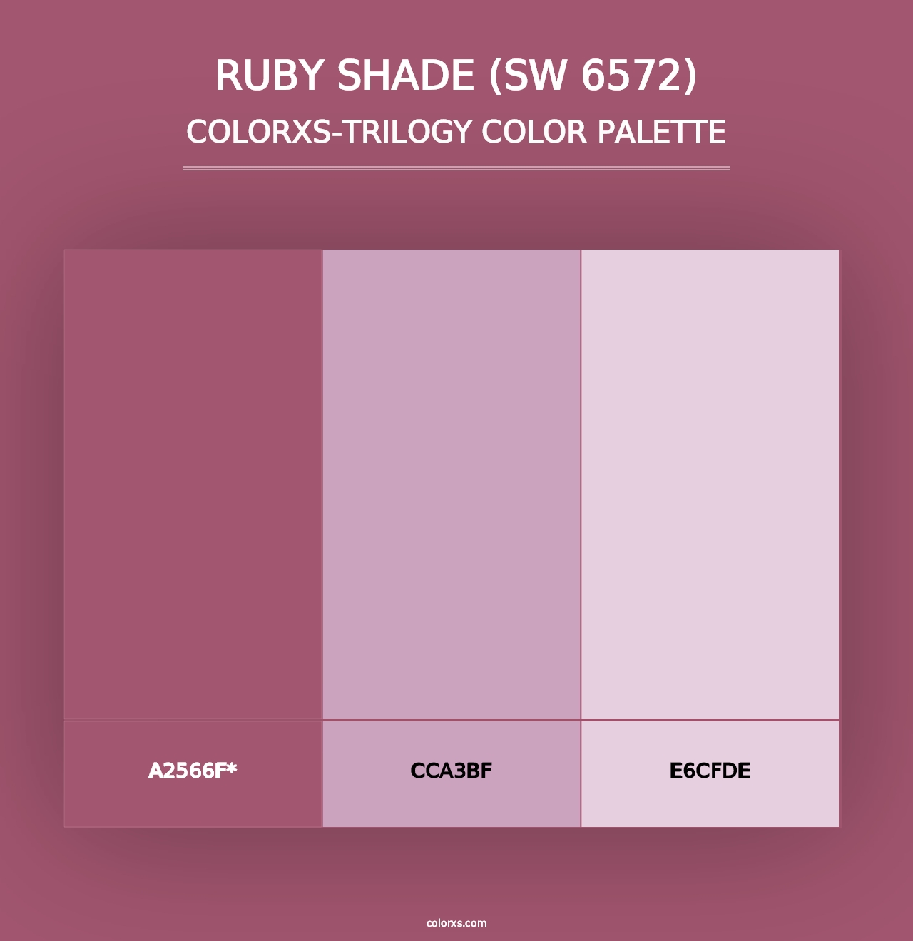 Ruby Shade (SW 6572) - Colorxs Trilogy Palette