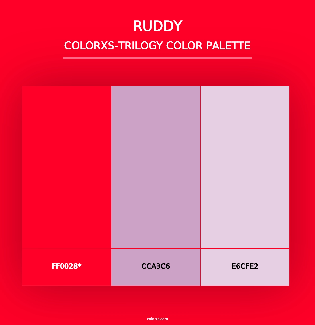 Ruddy - Colorxs Trilogy Palette