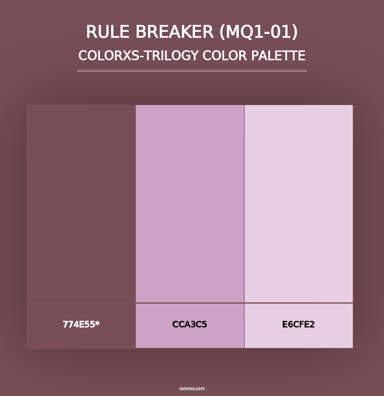 Rule Breaker (MQ1-01) - Colorxs Trilogy Palette