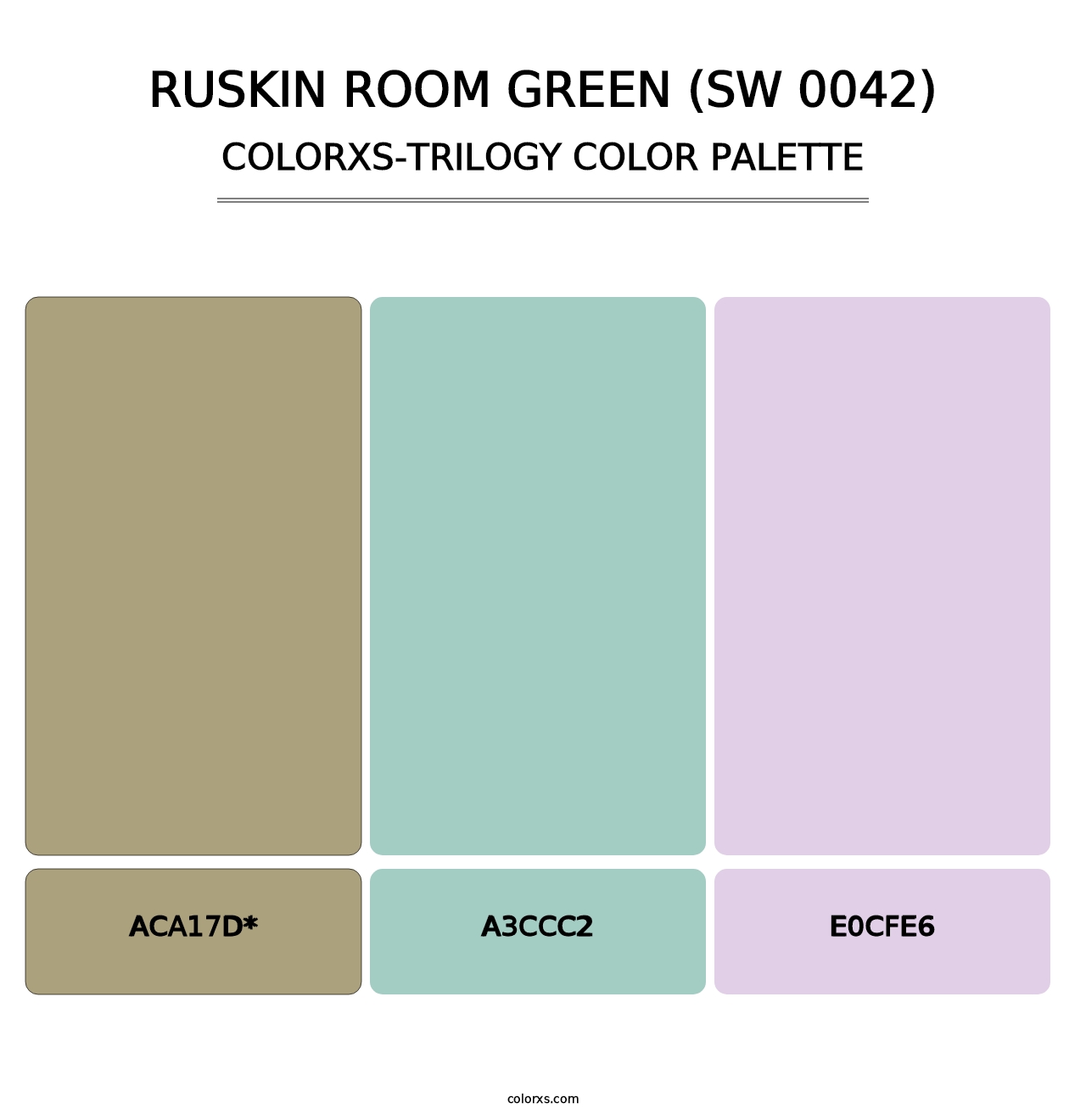 Ruskin Room Green (SW 0042) - Colorxs Trilogy Palette