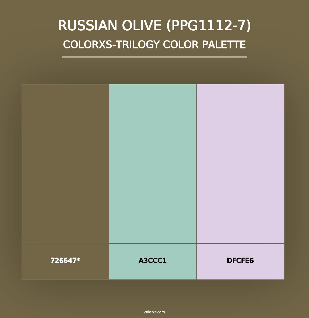 Russian Olive (PPG1112-7) - Colorxs Trilogy Palette