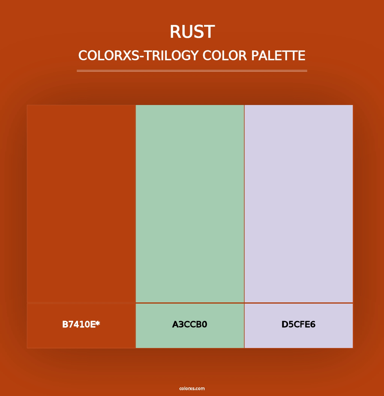 Rust - Colorxs Trilogy Palette