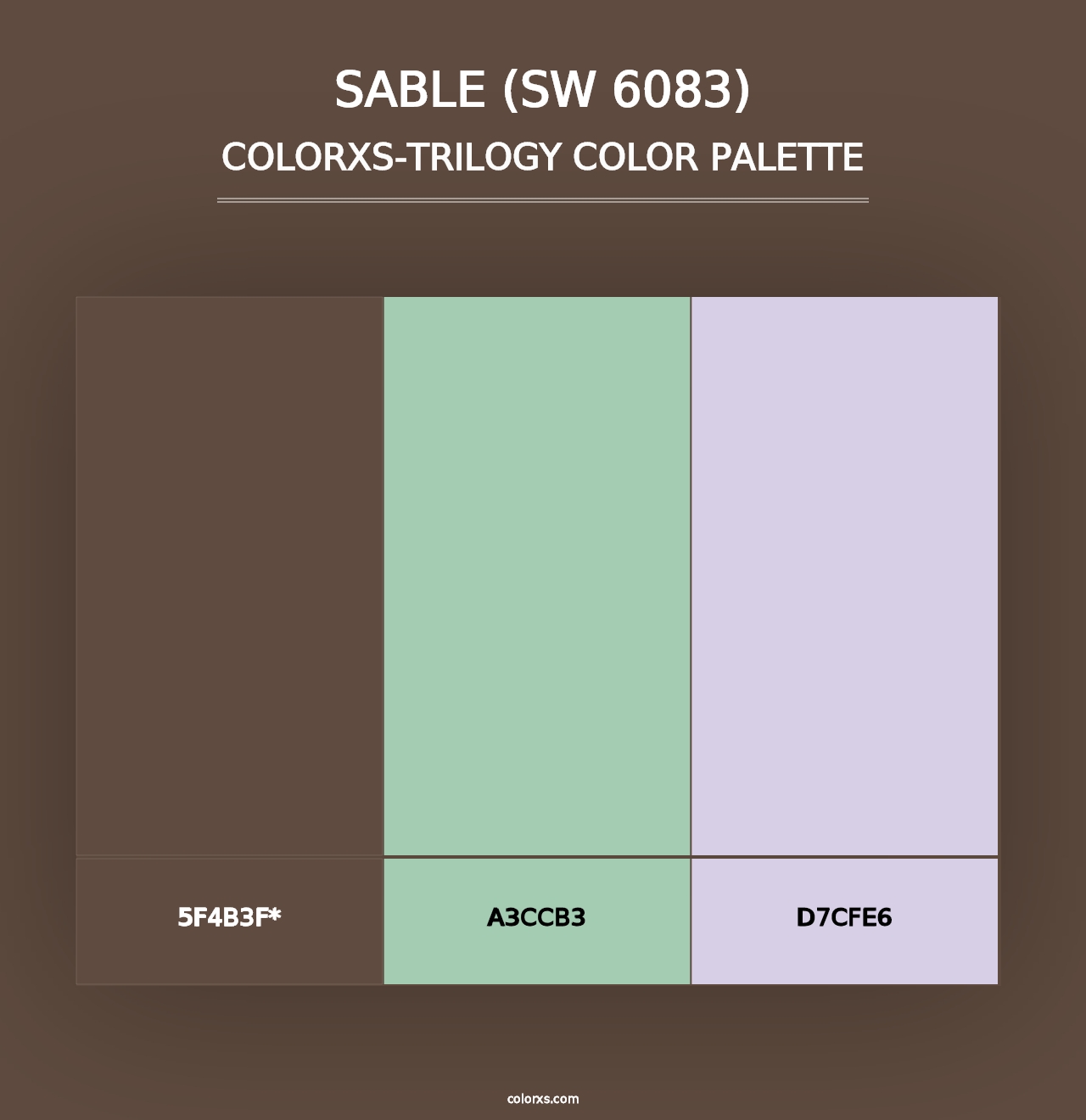 Sable (SW 6083) - Colorxs Trilogy Palette