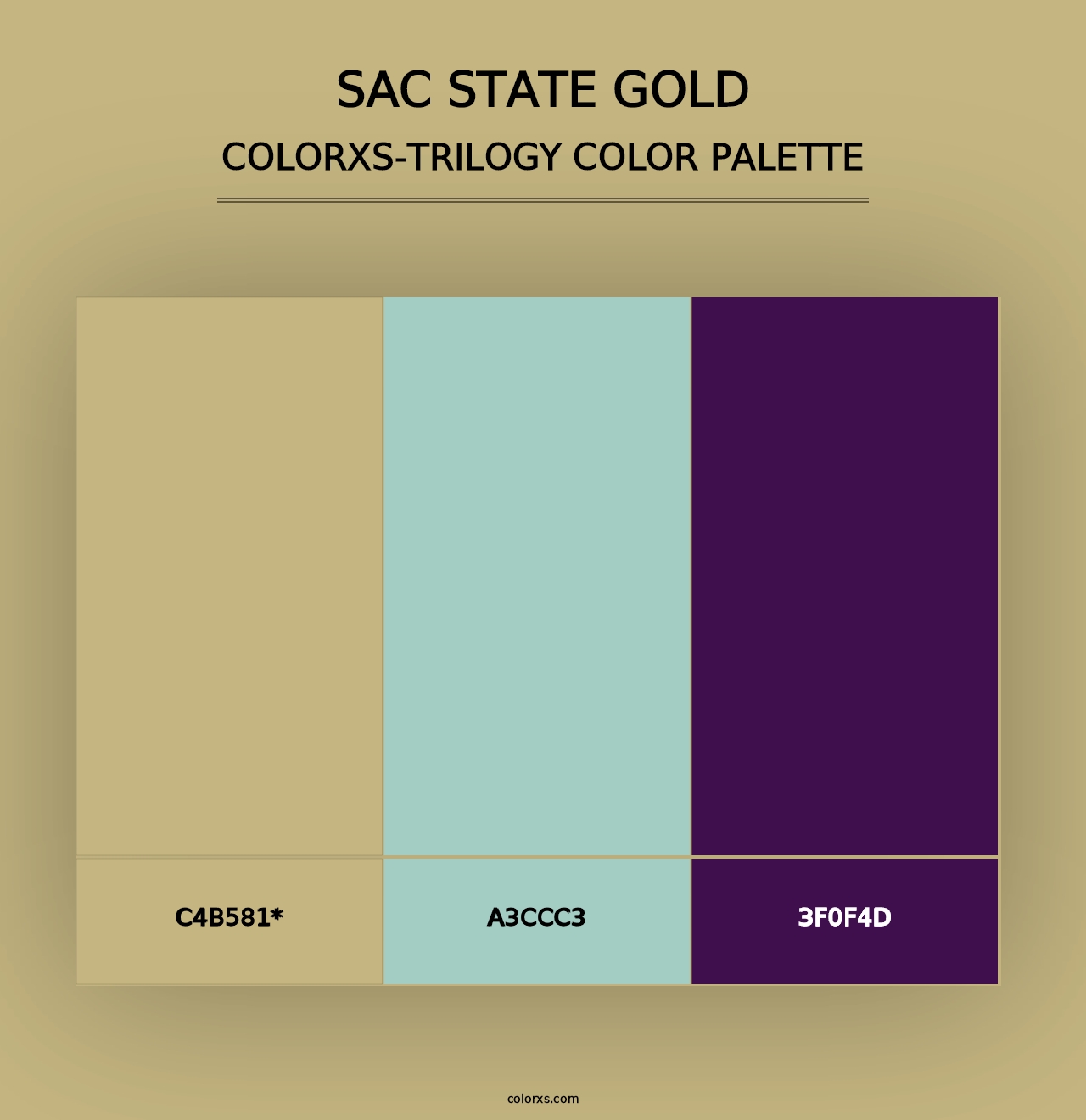 Sac State Gold - Colorxs Trilogy Palette