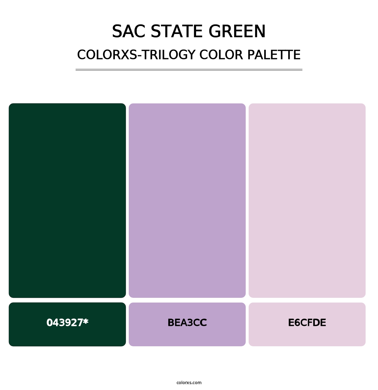 Sac State Green - Colorxs Trilogy Palette