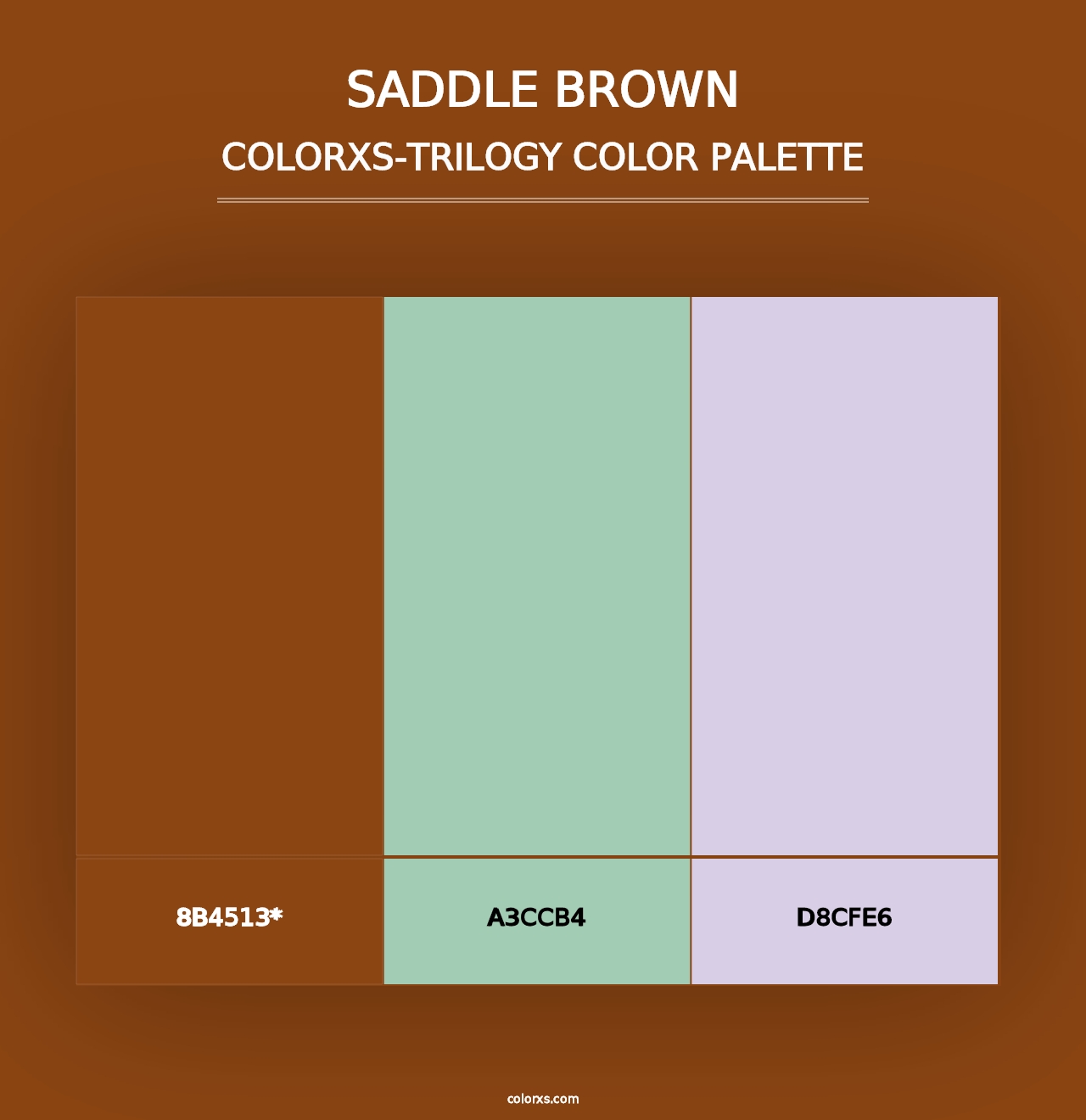 Saddle Brown - Colorxs Trilogy Palette