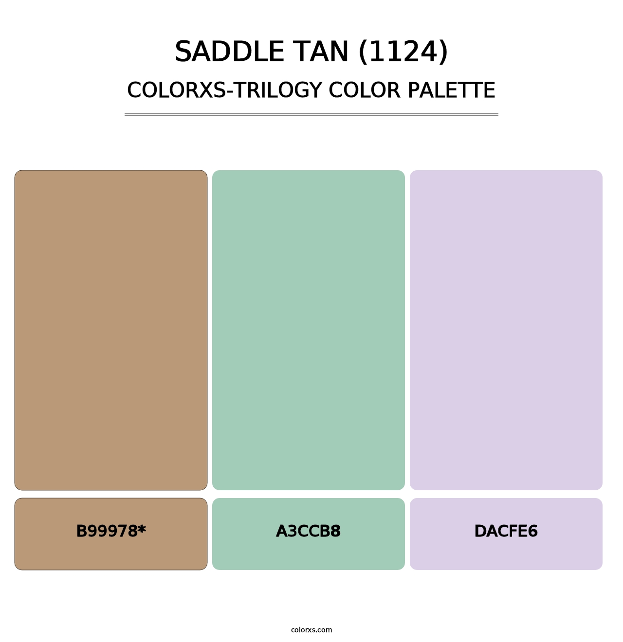 Saddle Tan (1124) - Colorxs Trilogy Palette