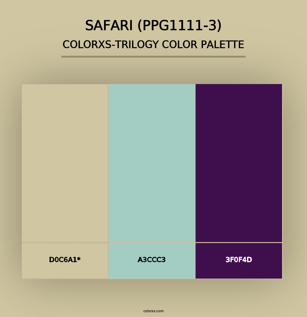 Safari (PPG1111-3) - Colorxs Trilogy Palette