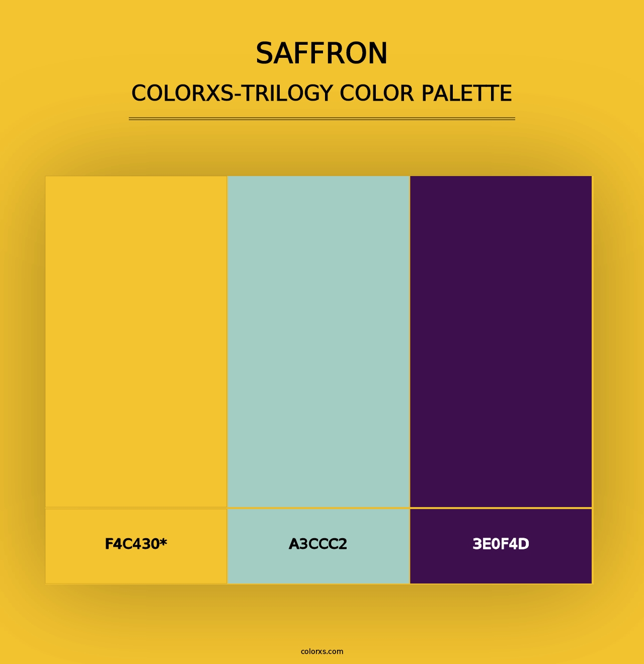 Saffron - Colorxs Trilogy Palette