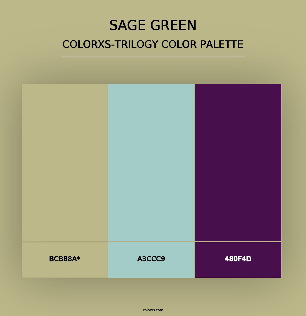 Sage Green - Colorxs Trilogy Palette