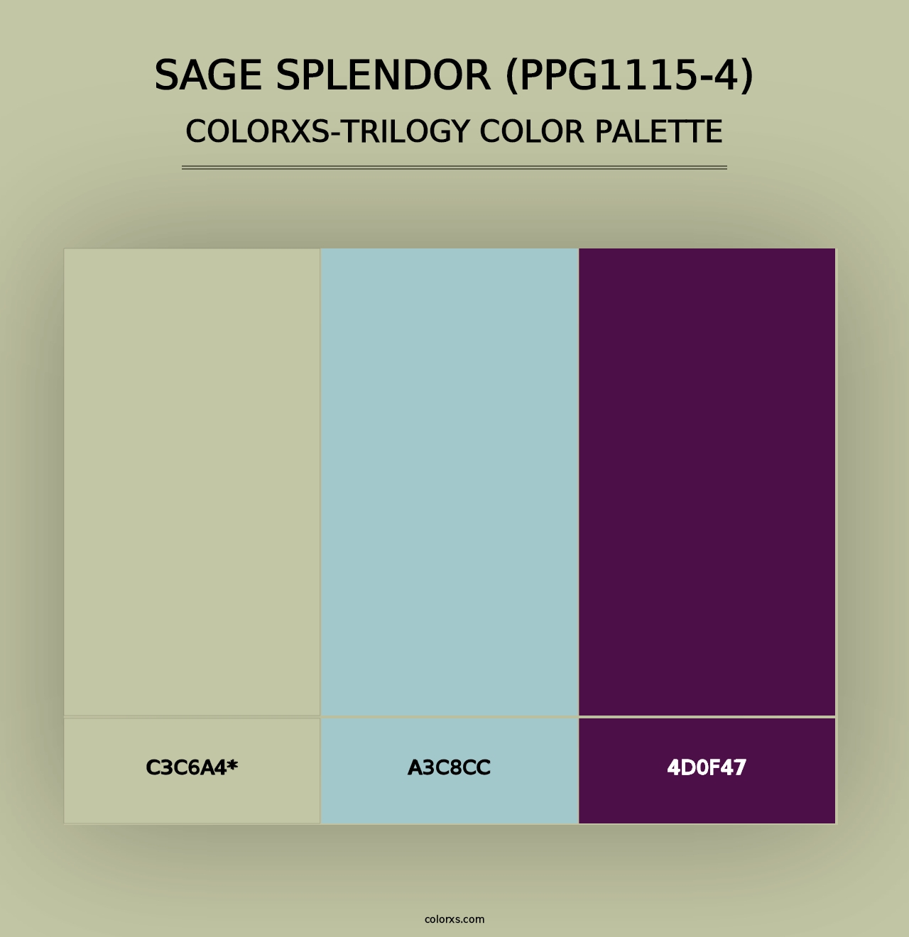 Sage Splendor (PPG1115-4) - Colorxs Trilogy Palette