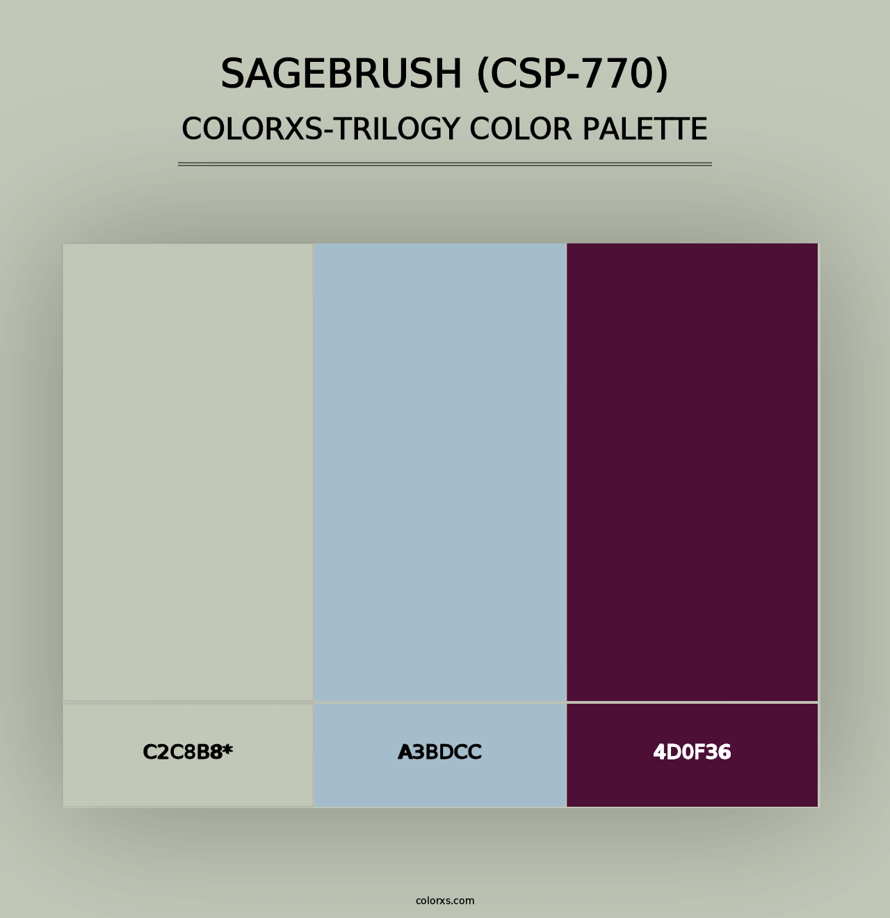 Sagebrush (CSP-770) - Colorxs Trilogy Palette