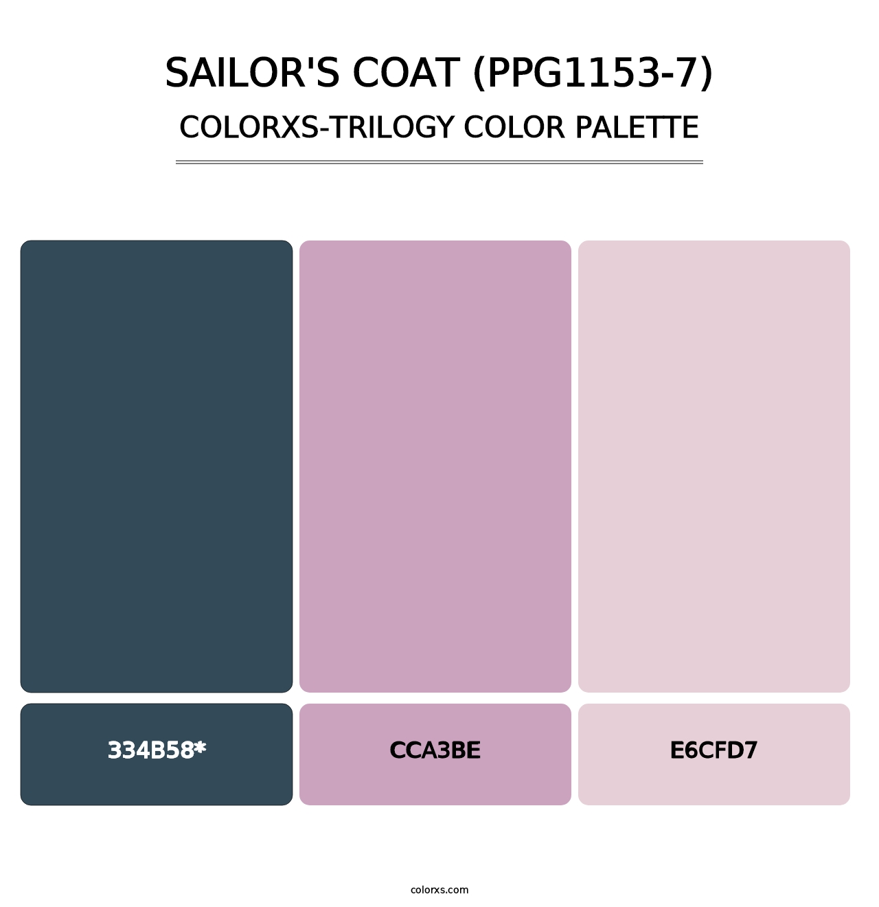 Sailor's Coat (PPG1153-7) - Colorxs Trilogy Palette