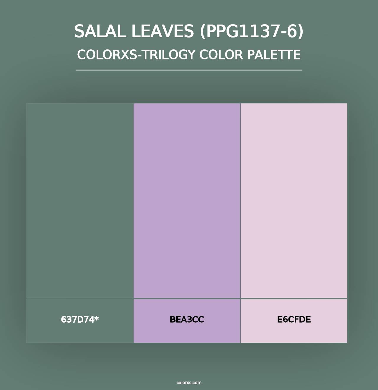 Salal Leaves (PPG1137-6) - Colorxs Trilogy Palette