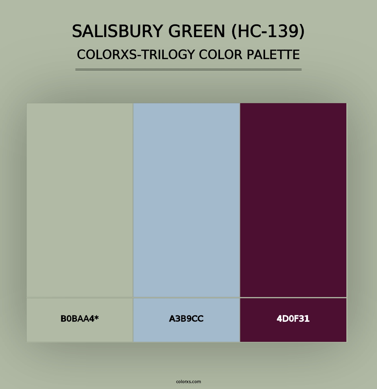 Salisbury Green (HC-139) - Colorxs Trilogy Palette