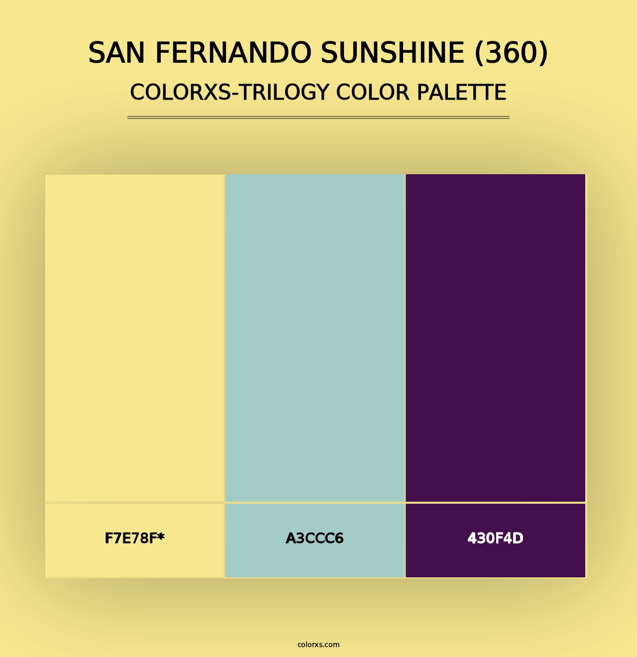 San Fernando Sunshine (360) - Colorxs Trilogy Palette