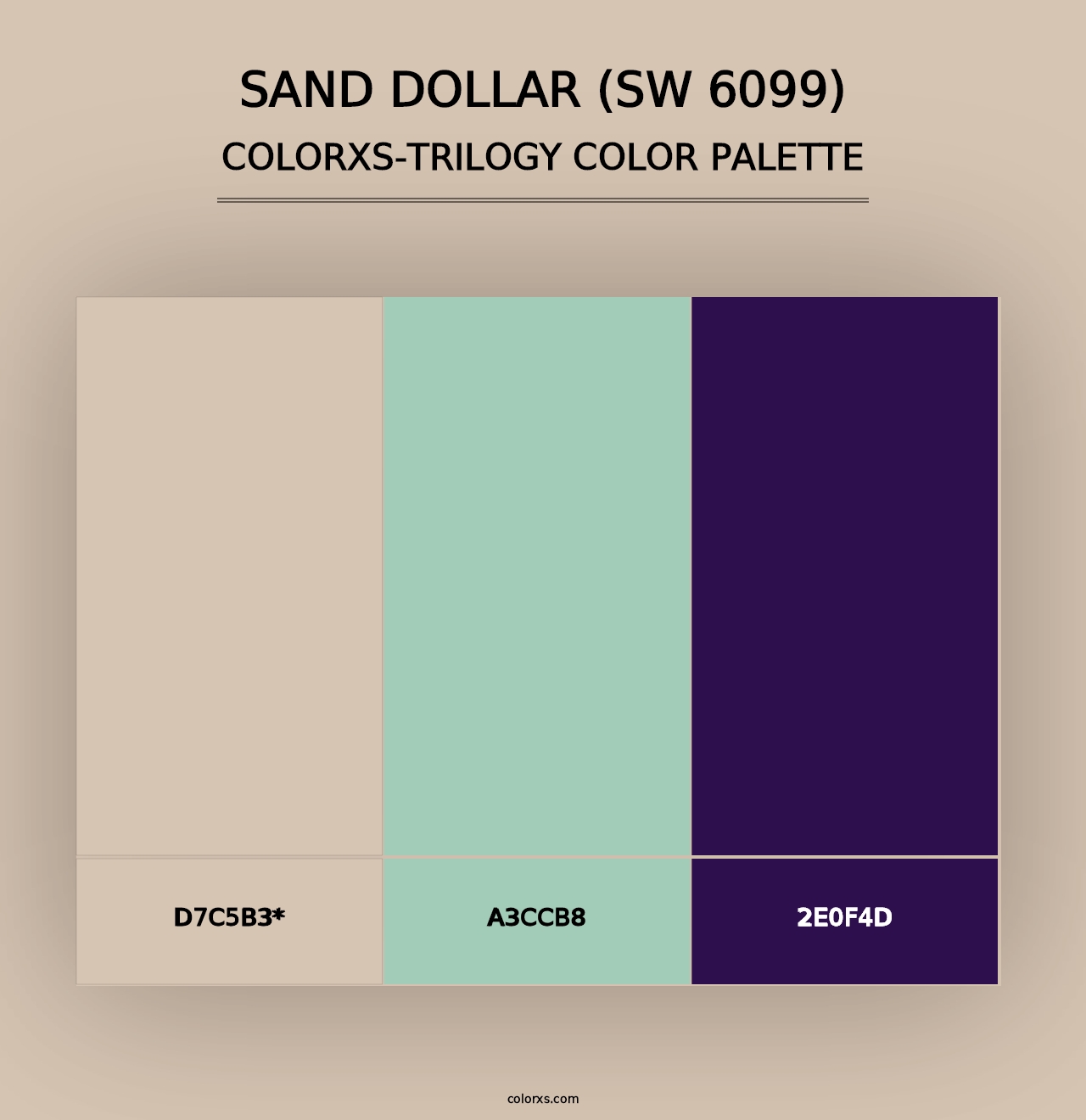 Sand Dollar (SW 6099) - Colorxs Trilogy Palette