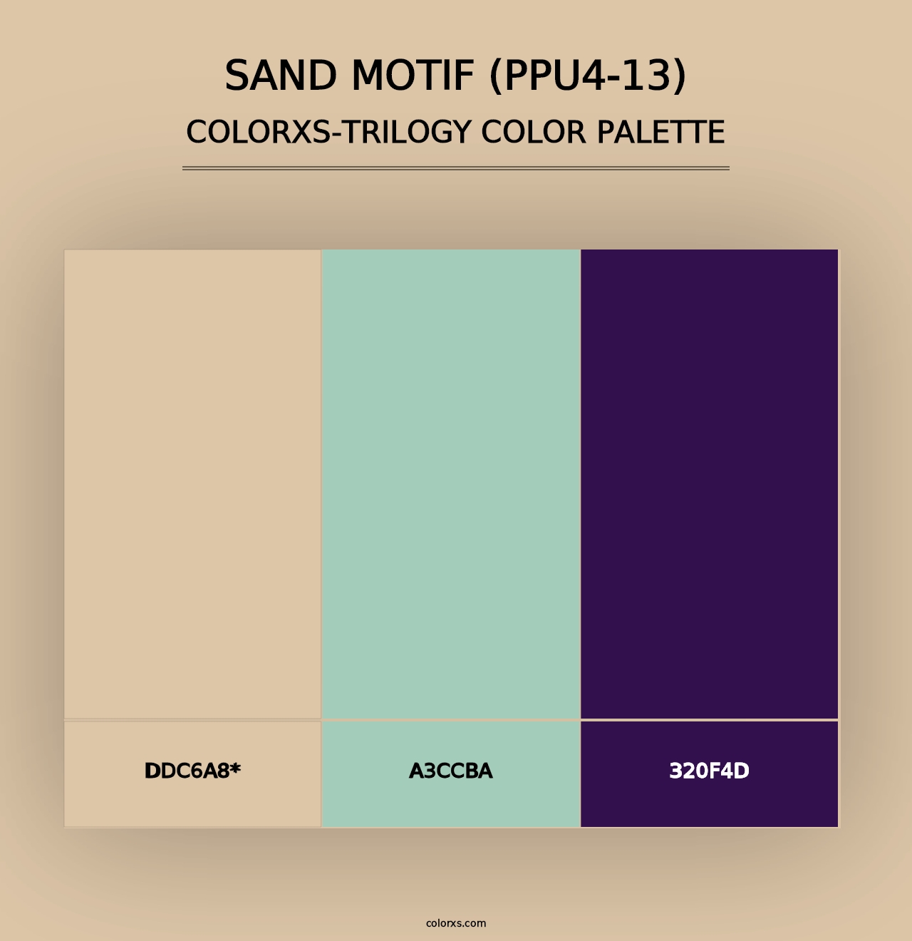 Sand Motif (PPU4-13) - Colorxs Trilogy Palette