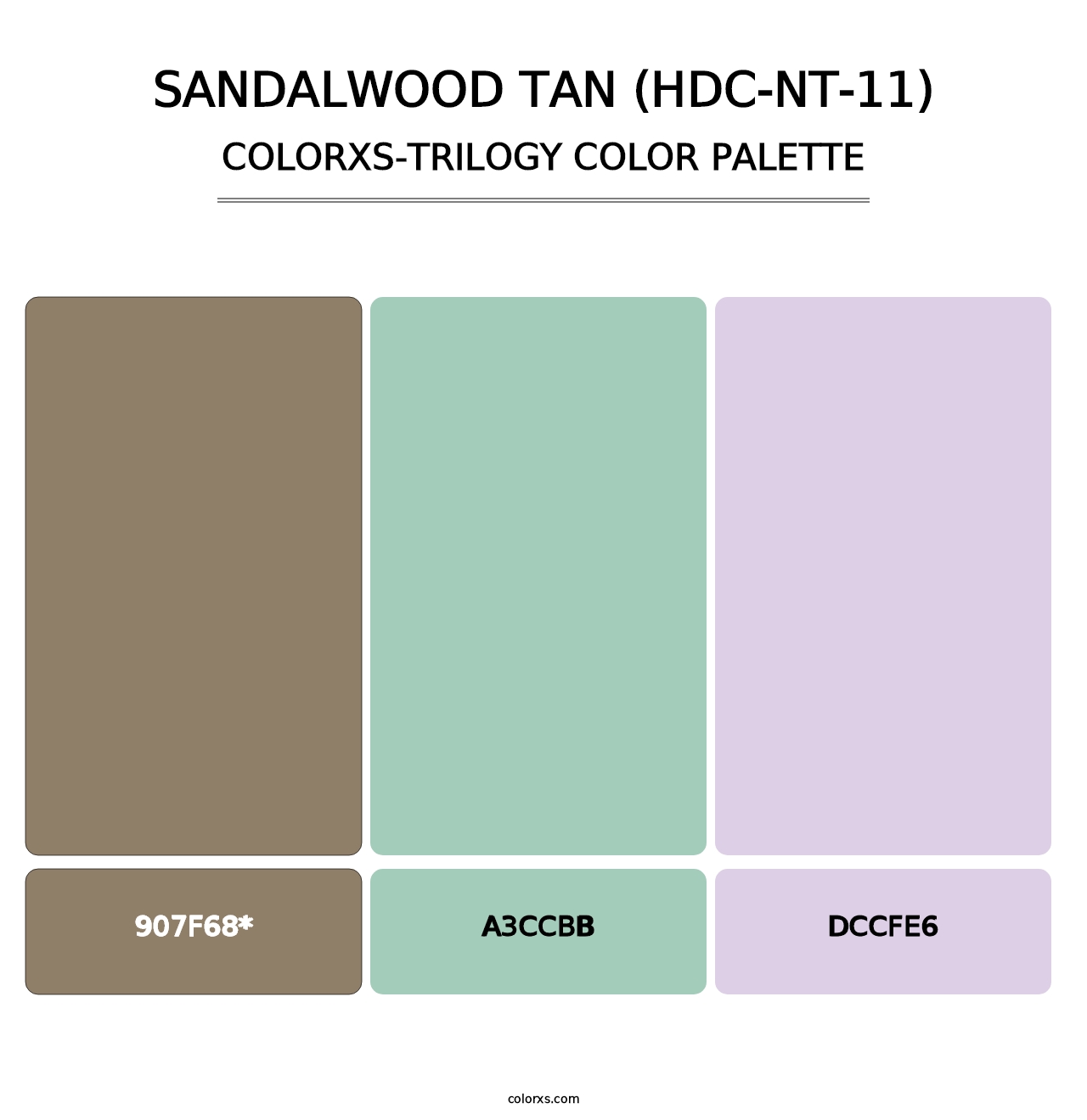 Sandalwood Tan (HDC-NT-11) - Colorxs Trilogy Palette