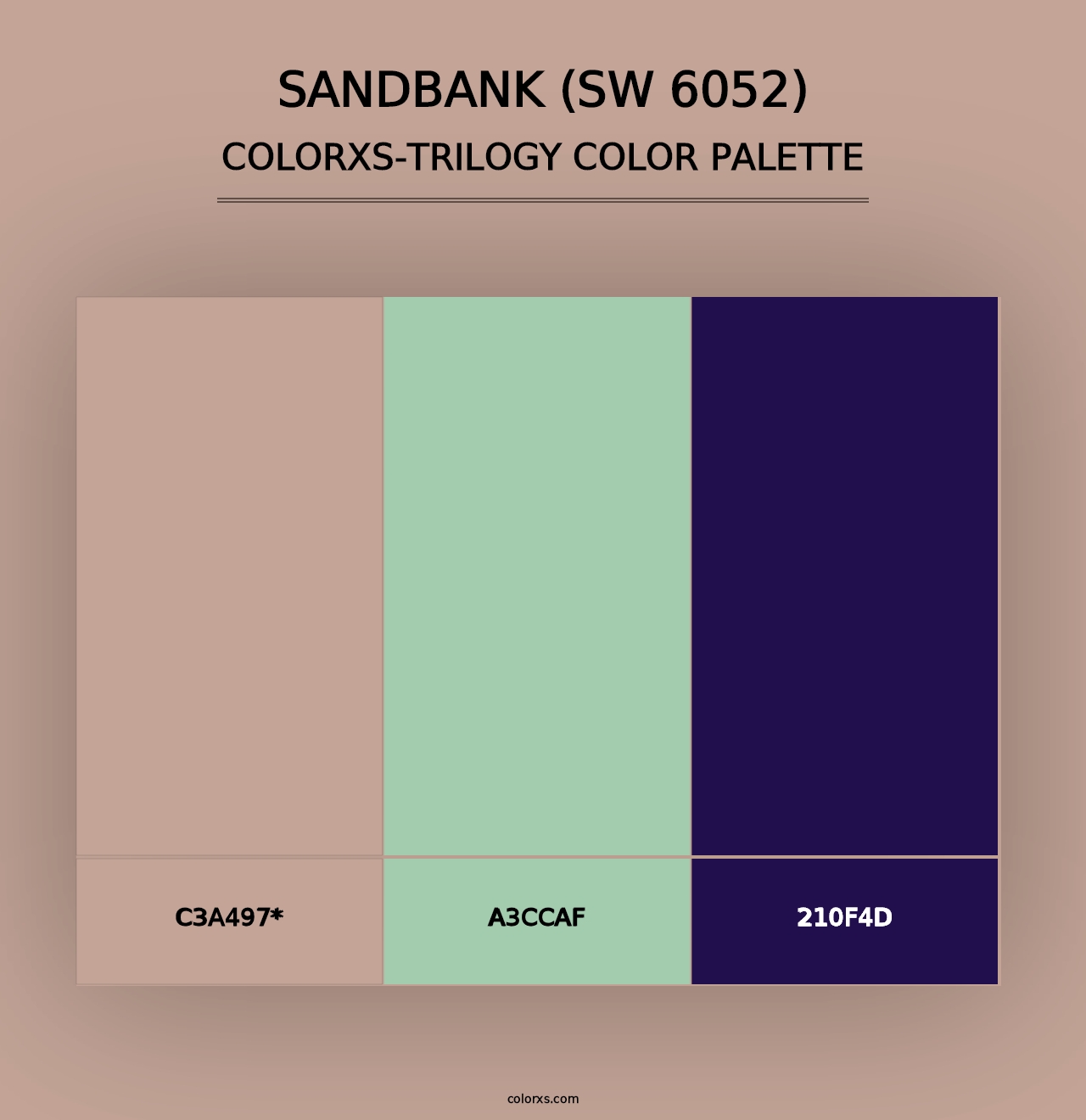 Sandbank (SW 6052) - Colorxs Trilogy Palette