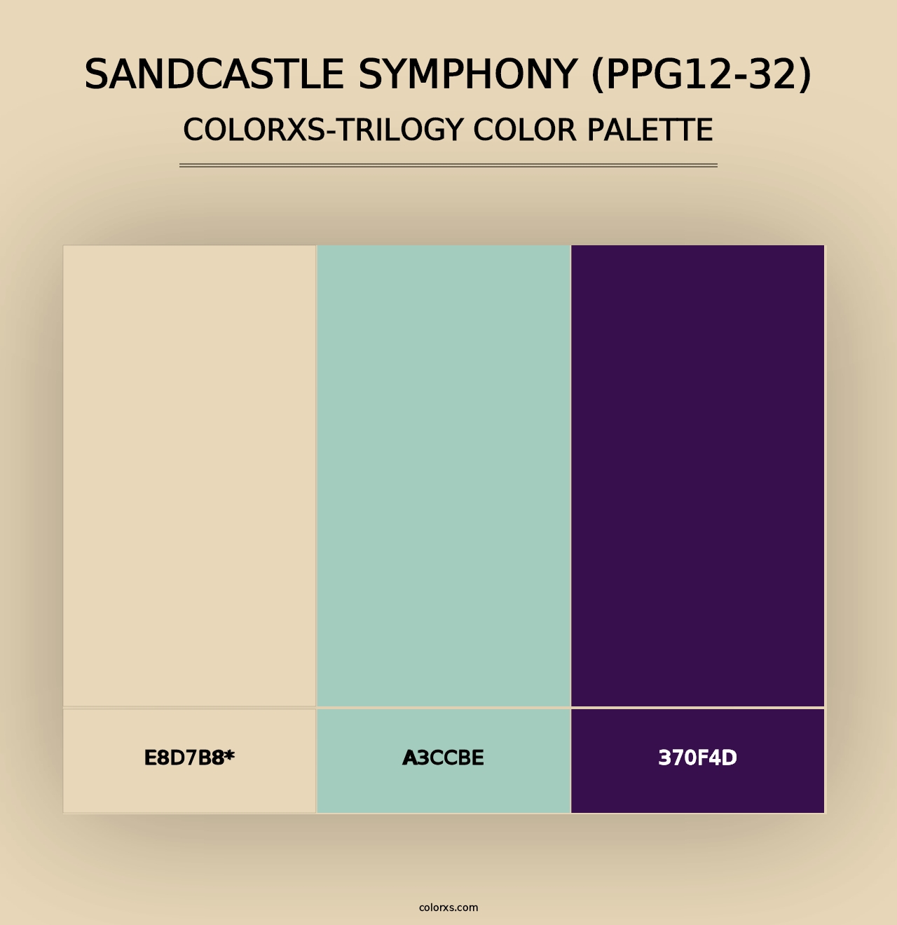 Sandcastle Symphony (PPG12-32) - Colorxs Trilogy Palette