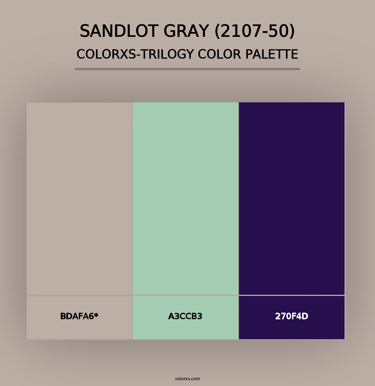 Sandlot Gray (2107-50) - Colorxs Trilogy Palette