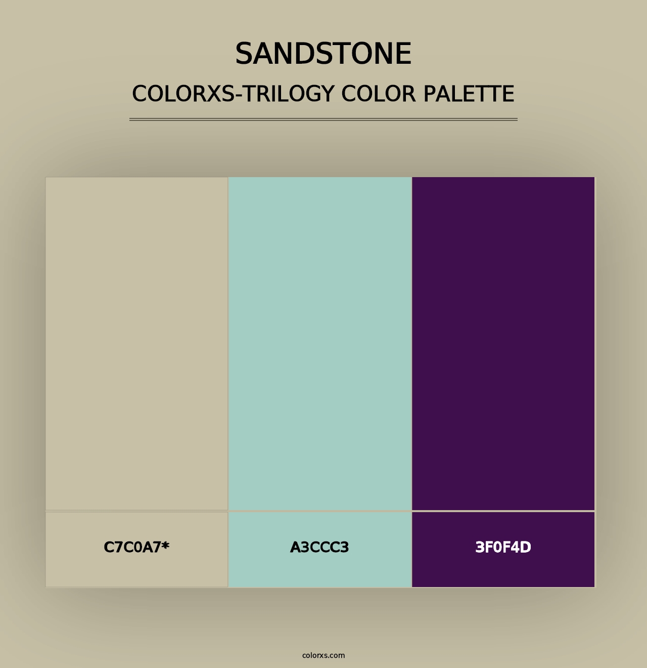 Sandstone - Colorxs Trilogy Palette